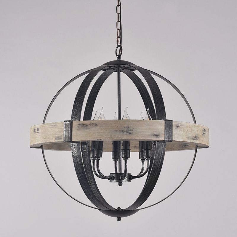 Multi Light Candle Branch Hanging Lights Industrial Style Metal Hanging Lighting for Study