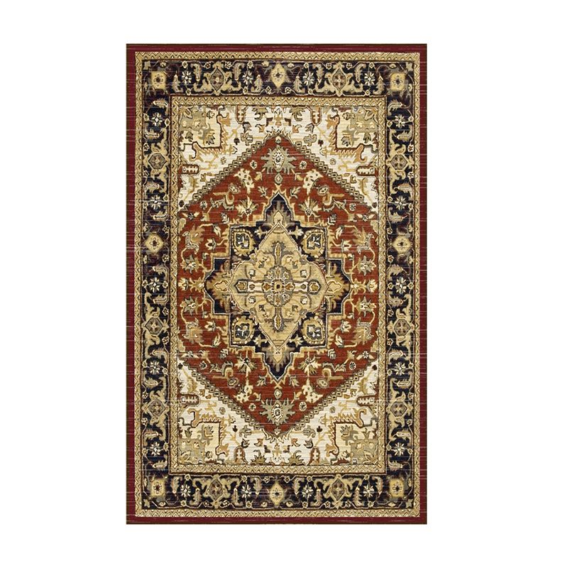 Alfombra del área de la sala de estar azul alfombra de la alfombra del área de poliéster de patrón americano tradicional