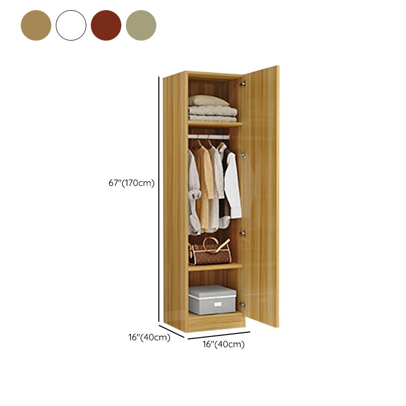 Matte Finish Cabinet with 1 Door Contemporary Manufactured Wood Storage Cabinet