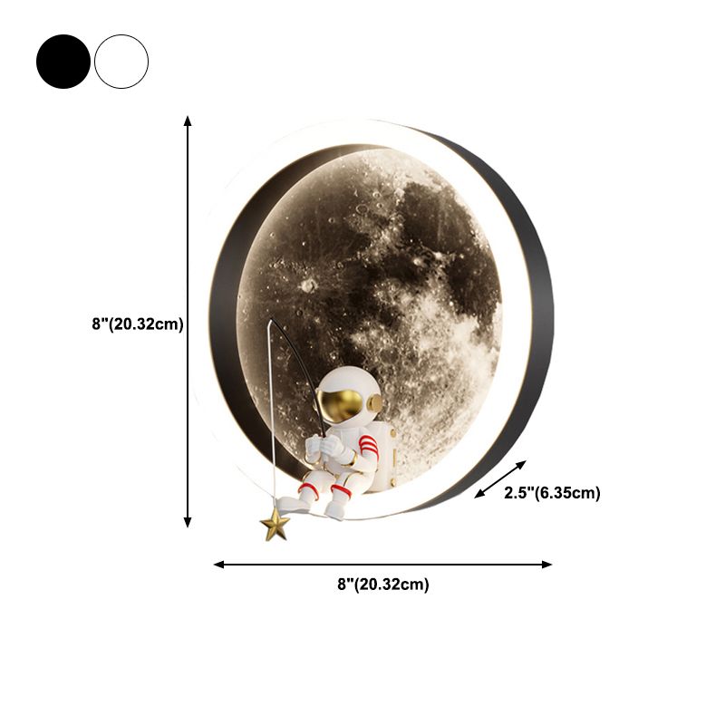 Children LED Wall Mount Light 1-Light Wall Light with Acrylic Shade for Kid's Room