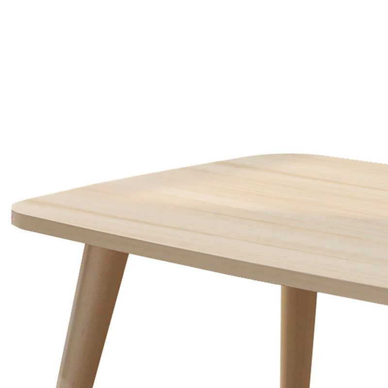 Modern 4 Legs Cocktail Table Rectangular Coffee Table - White/Wood