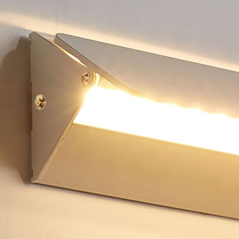 Single Contemporary White Wall Mounted Sconce Metallic Shaded Wall Light