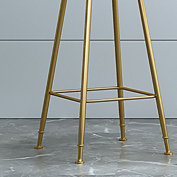 Indoor Bucket Counter Bar Stool Modern Plastic Footrest Low Back Bar Stool