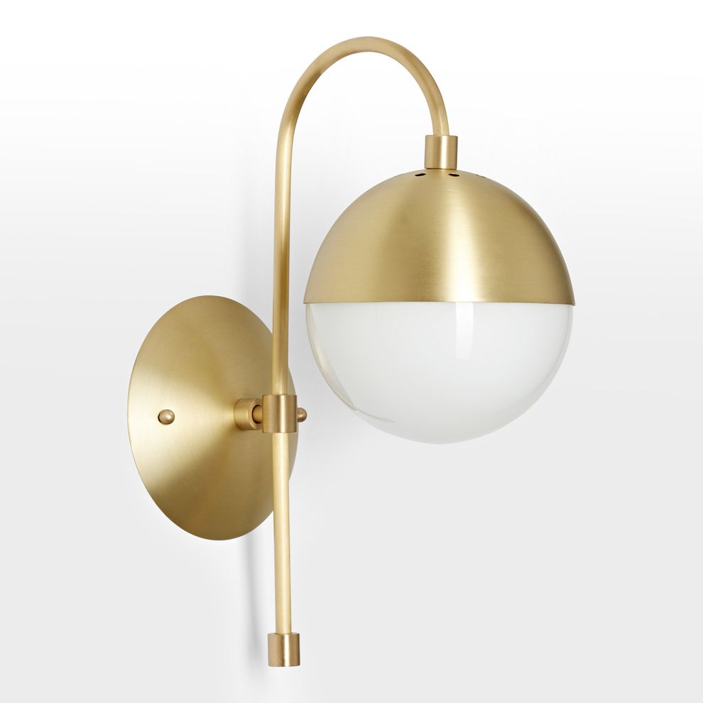 Nordic Style Metal Wall Light Globe 1 Light Wall Sconce for Living Room