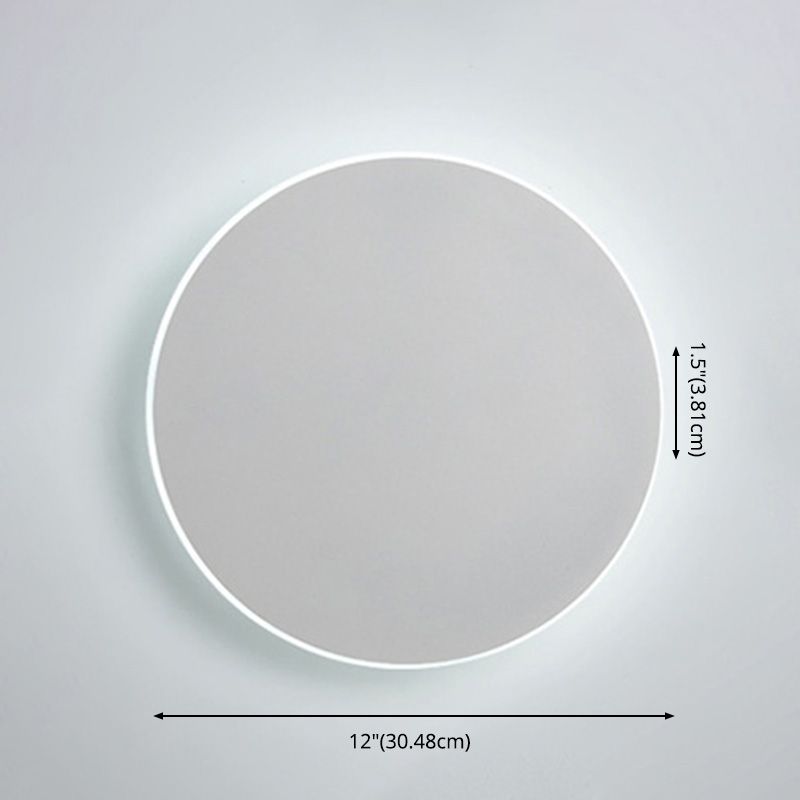 Lámpara montado en la pared redonda simplicidad posmoderna lámpara de montaje de pared acrílica para sala de estar