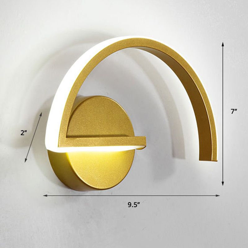 Lichtbogen Wandleuchte Leuchten minimalistische Metall Schlafzimmer LED -Wandbeleuchtung Ideen