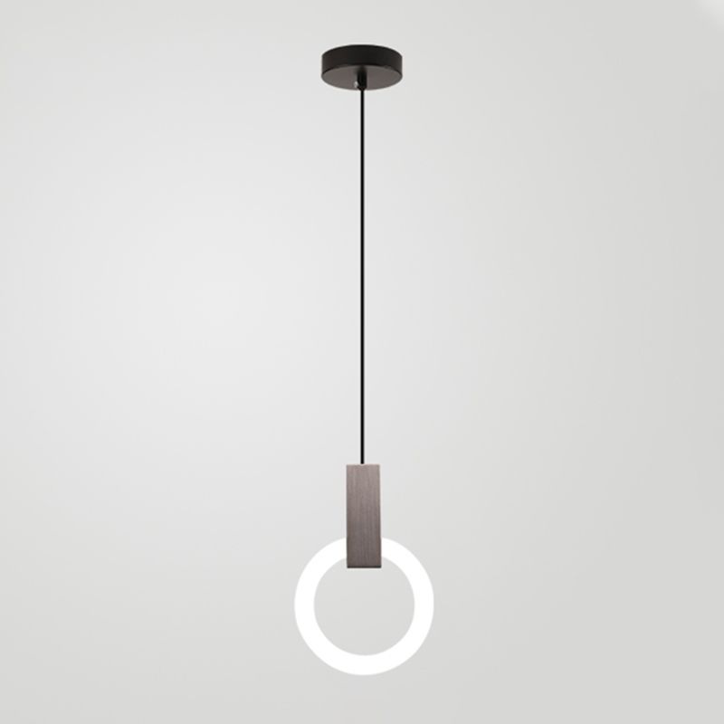 Circle Shape Metal Pendant Lights Modern Style Hanging Lamps