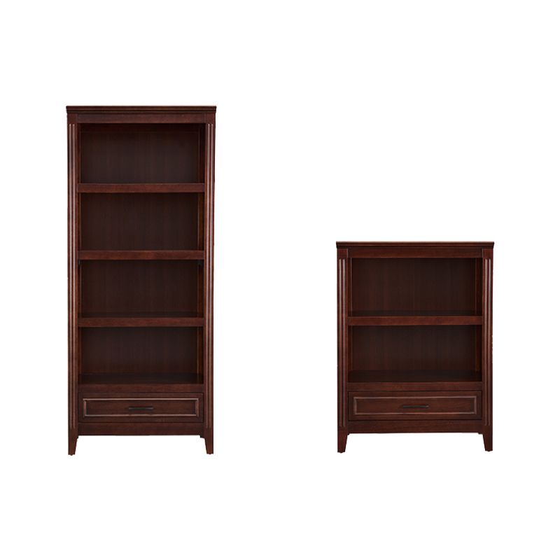 Modern Closed Back Bookshelf Standard Wooden Bookcase for Study Room