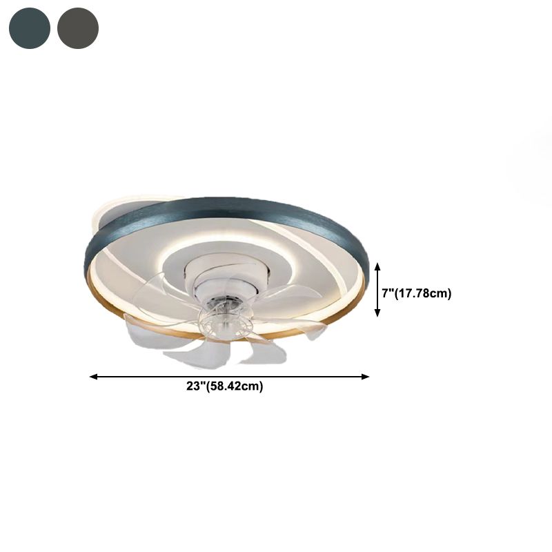 Multi Light Ceiling Fan Light Modern Style Metal Ceiling Fan Light for Living Room