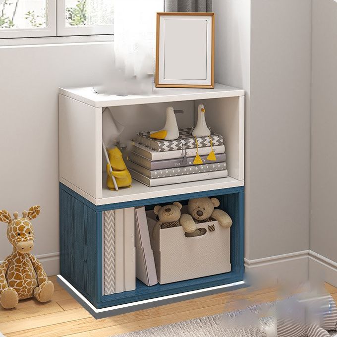 17.7"L Modern Style Bookcase Wood Closed Back Bookshelf for Home Office