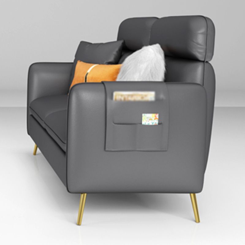 Kunstleder modernes Sofa 30 -Zoll -Sofa mit Lagerung für Wohnzimmer