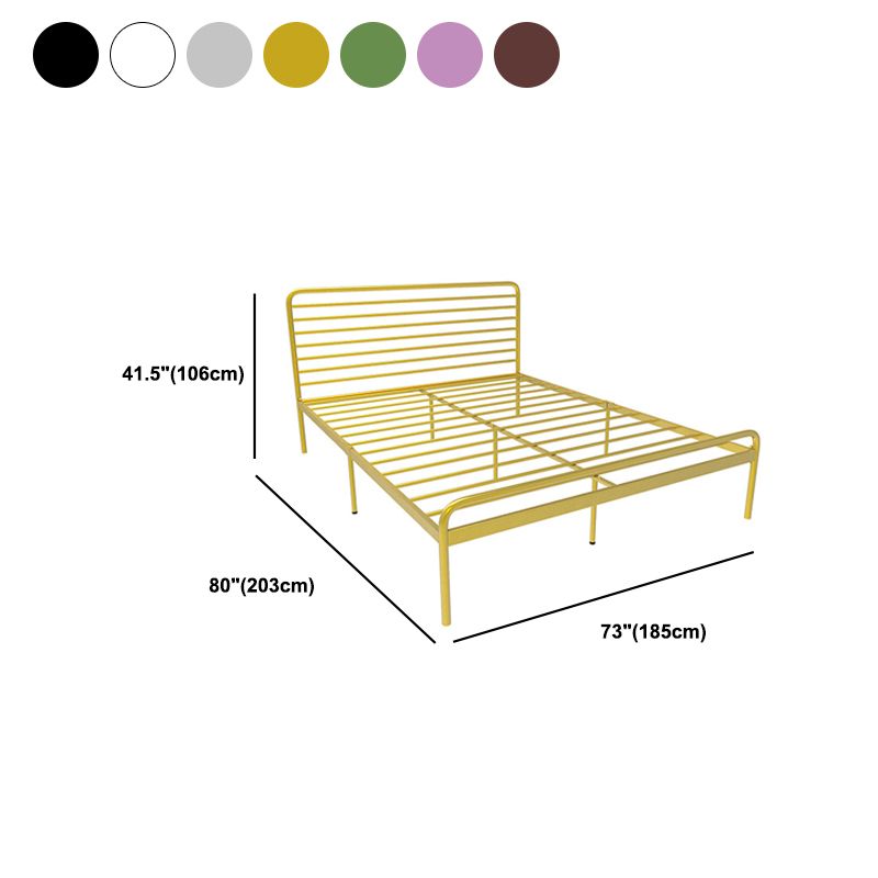 84.65 inch Wide Industial Bed Frame Metal Bed with Headboard