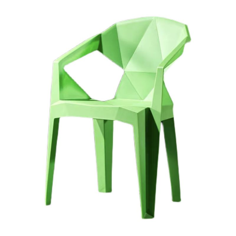 Chaises de salle à manger de style moderne Chaises d'appoint empilables en plastique pour la cuisine (Ensemble de 4)