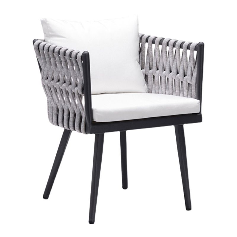 Boho 1/5/7 Pieces Metal Dining Set Stone Dining Table Set for Outdoor