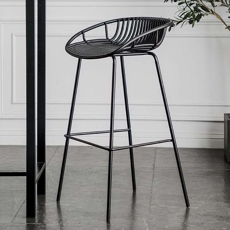 Modern Style Bar Stool Metal Counter Bar Stool with Metal Legs for Home