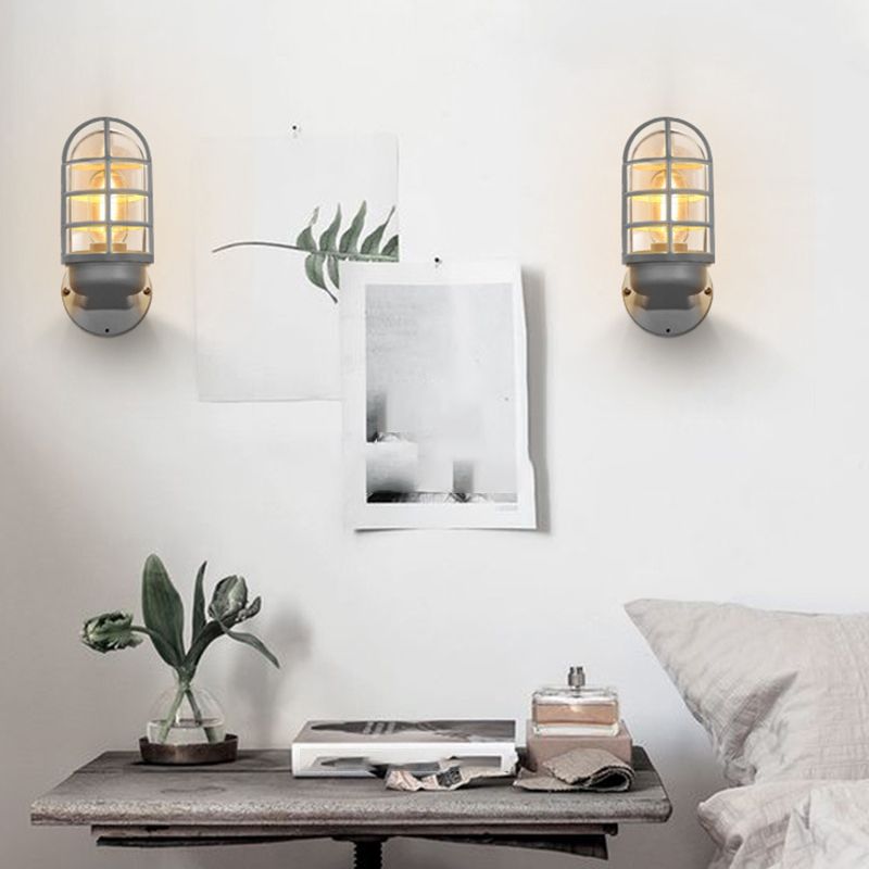 1-Light Geometric Wall Light Sconce Modern Style Metal Wall Mounted Lights