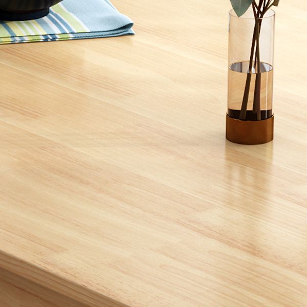 Industrial Rubber Wood Dining Table Rectangle Kitchen Table with 4 Legs