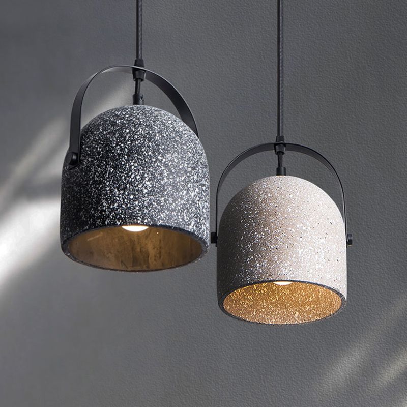 Einfachheit Glocken Schatten Suspension Licht Zement 1 Head Restaurant Anhänger Leuchte