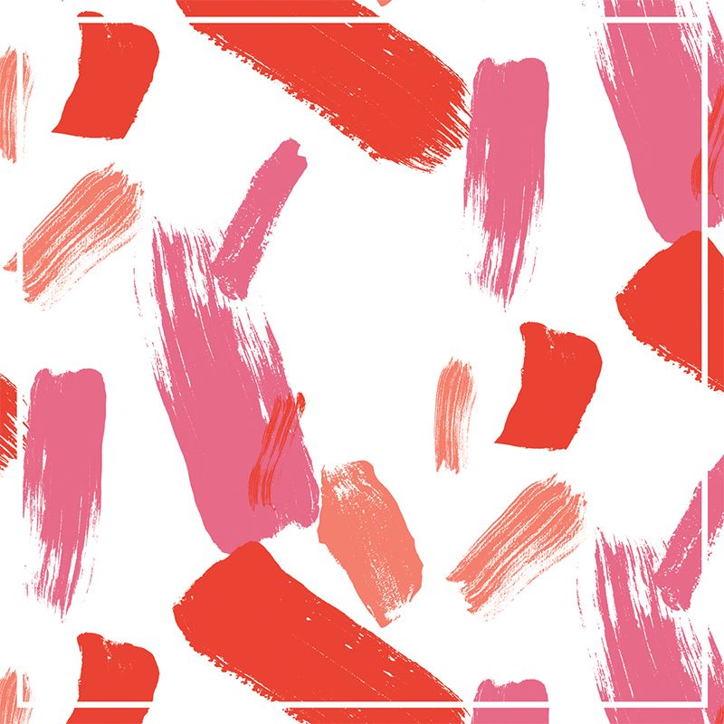 Extra Large Abstract Mural Decal Red Non-Woven Wall Art for Home Decor, Personalised