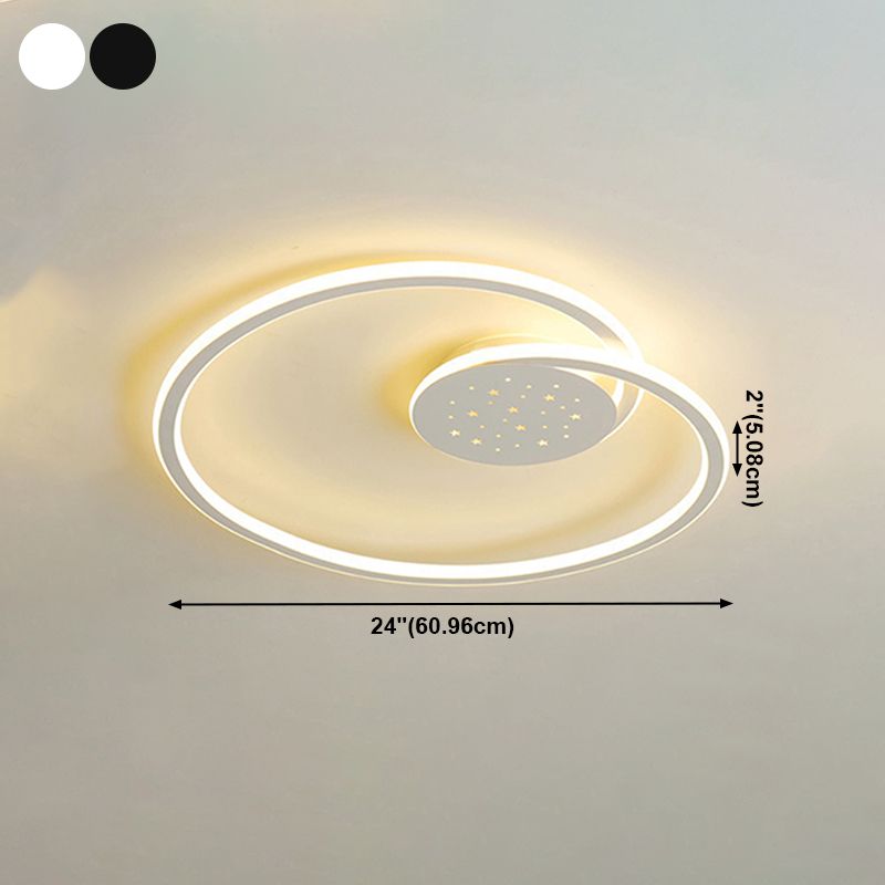 Line Shape LED-plafondlamp Modern ijzer 2-lichts inbouw voor slaapkamer
