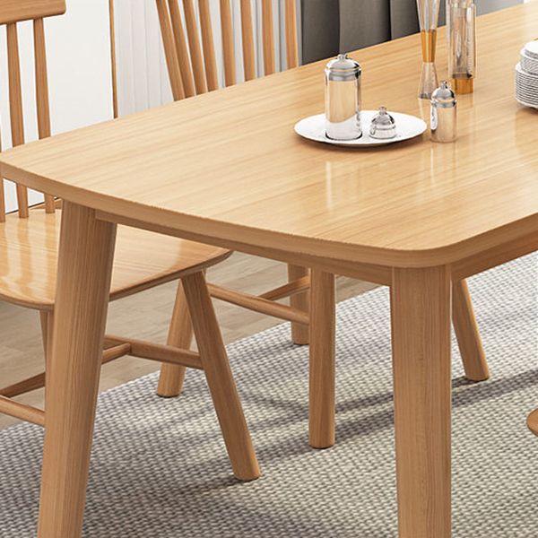 Rubberwood Solid Wood Dining Table Simplicity Style Dinette Table for Indoor