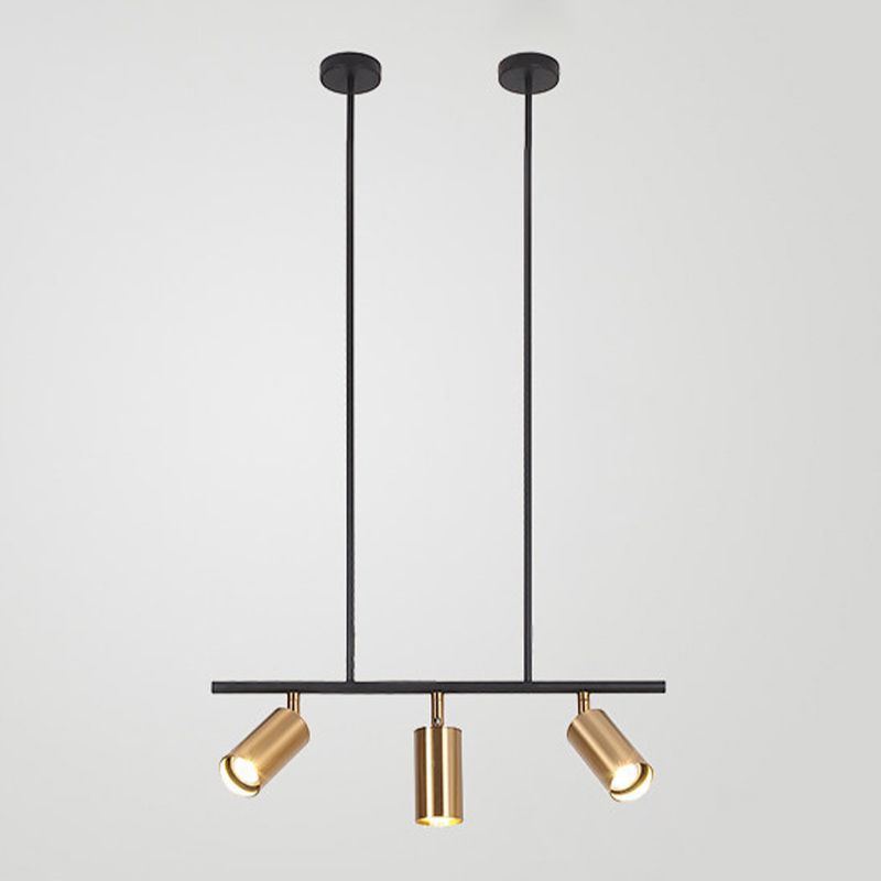 Half Cylinder Shape Modern Style Island Pendant Metal Island Light Fixtures