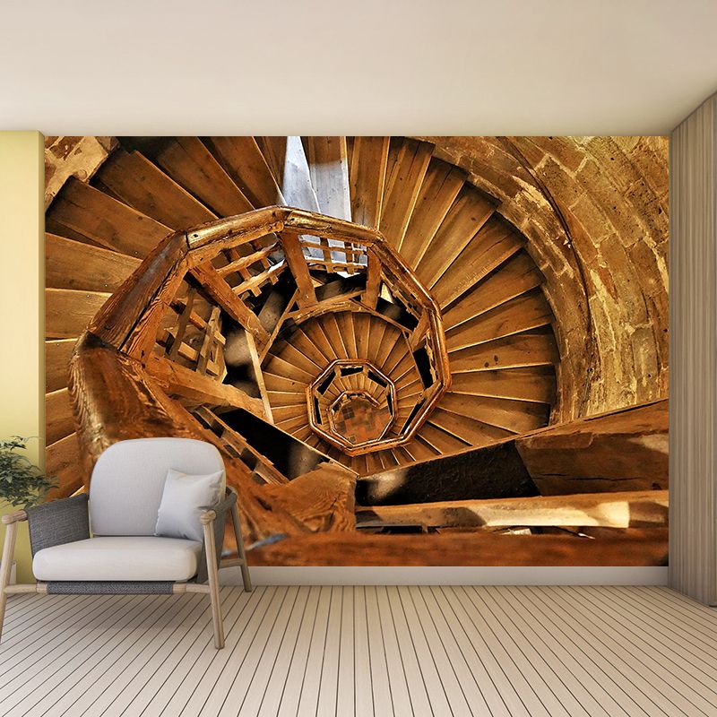 Eco-friendly Spiral Staircase Mural Decal Wallpaper Wall Mural for Home