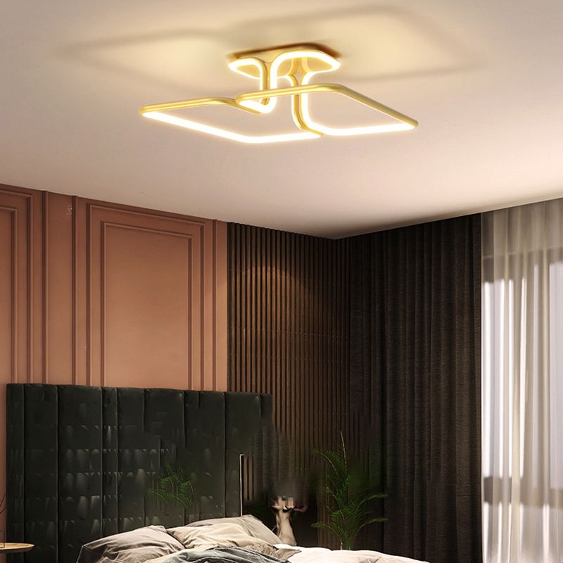 Luz de montaje de montura de color cuadrado de metal 2 2 luces Luz de techo de montaje con rasgo