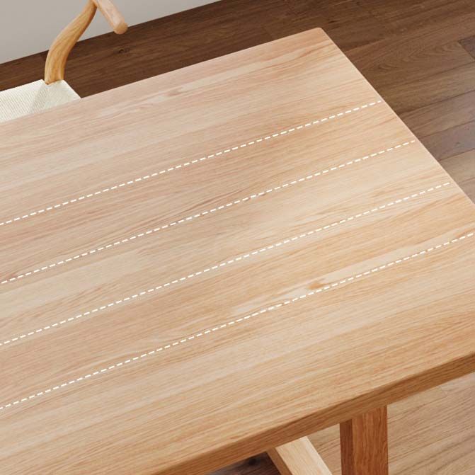 Modern Style Double Pedestal Table Pine Wood Table for Dining Room