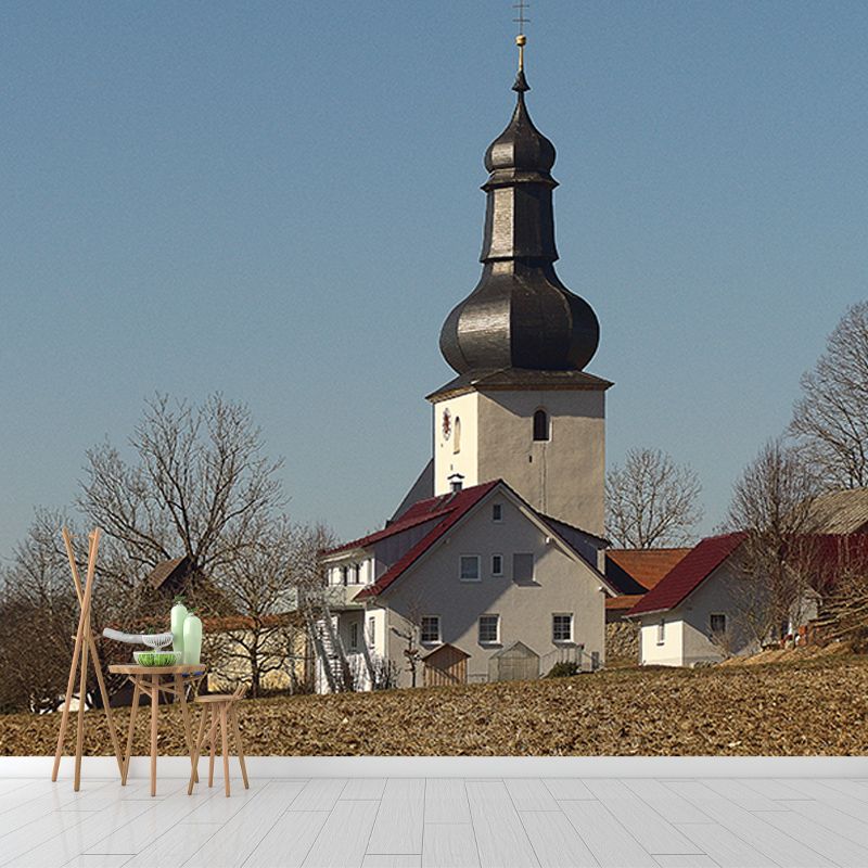 Washable Stain Resistant Mural Wallpaper Village Indoor Wall Mural