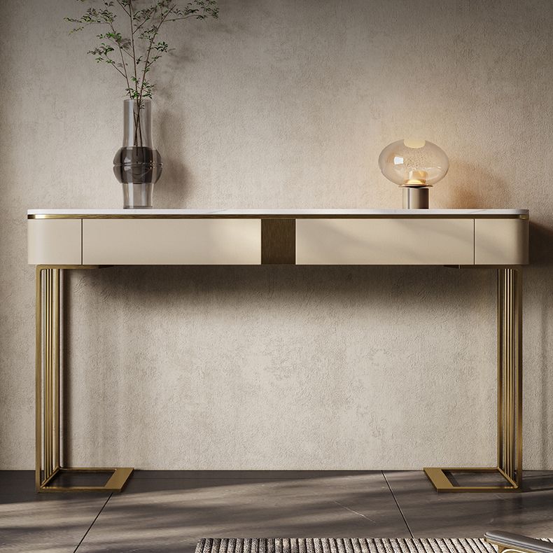 Contemporary Console Accent Table Antique Finish Console Sofa Table with Drawers