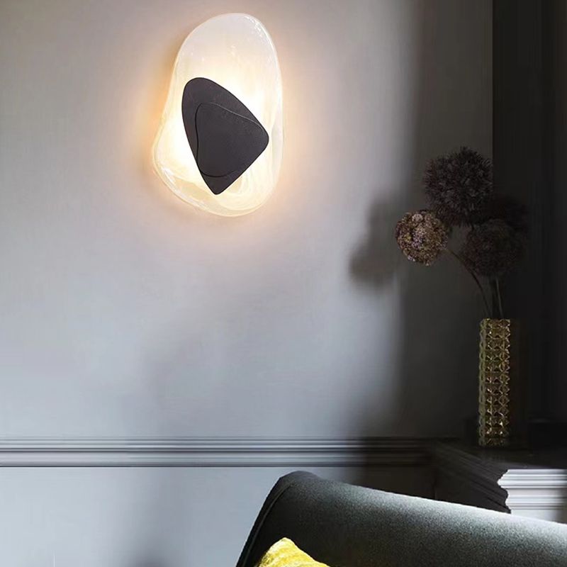 Geometric Shape Metal Wall Lighting Modern Style 1 Light Wall Mounted Light
