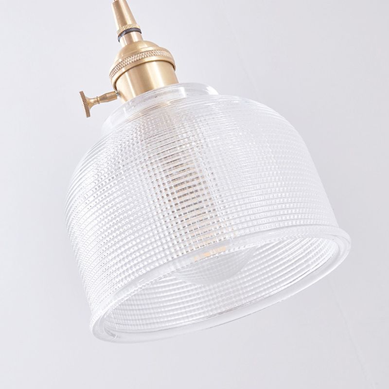 Indoor Single Light Hanging Light, Minimalist Clear Glass Pendant Light