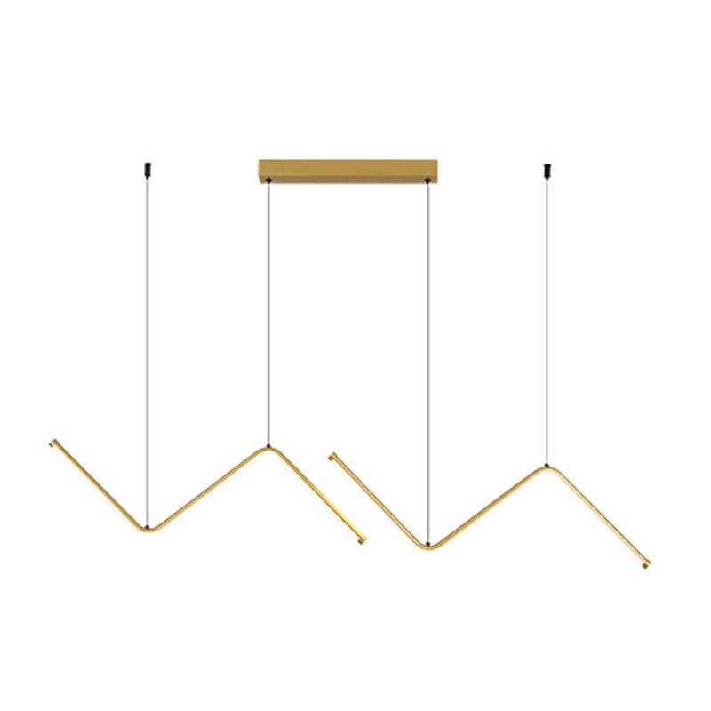 Metal Linear Hanging Lamp Kit Simplicity Hanging Island Lights for Dining Room