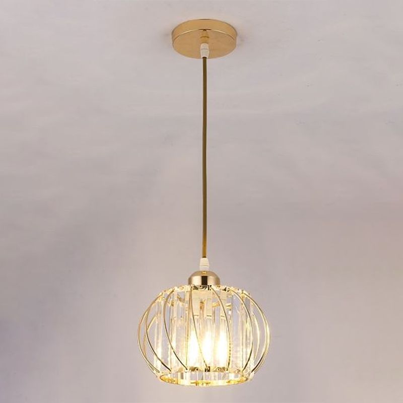 Lampada a sospensione sferica a sospensione modernismo cristallo a 1 lucciola lampada a goccia