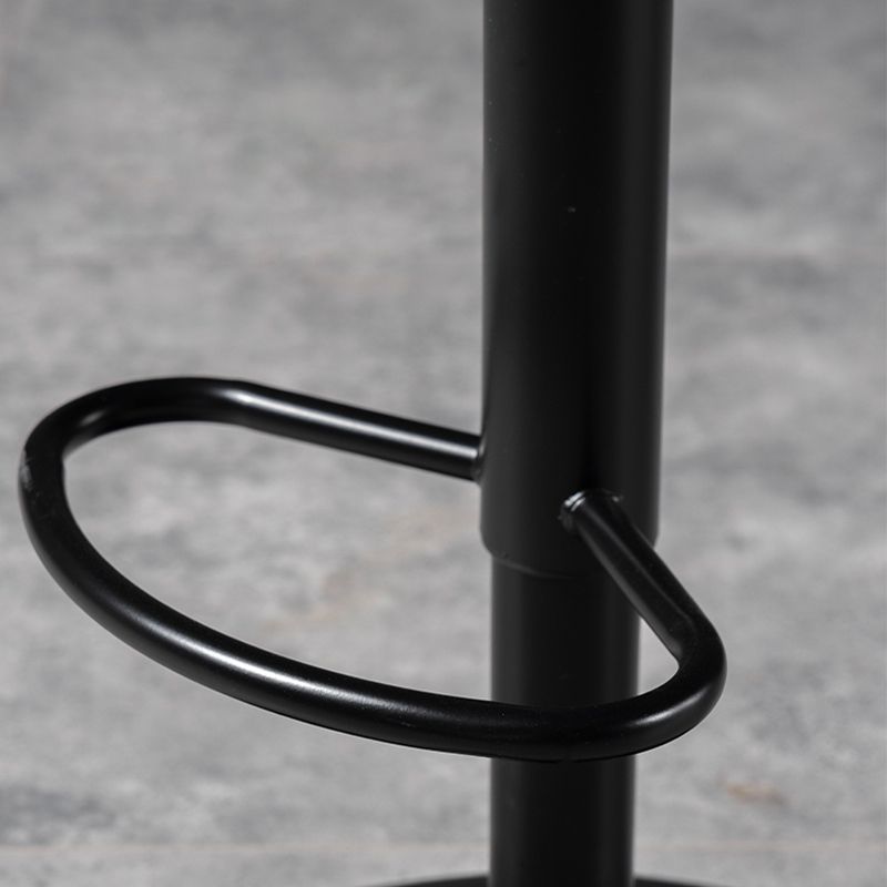 Scandinavian Metal Barstool Adjustable  PU Leather Barstools in Matte Finish for Indoor