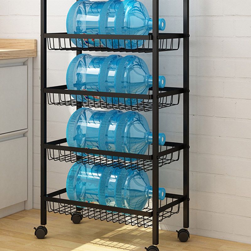 Dining Room Metal Prep Table Open Storage Rectangular Prep Table