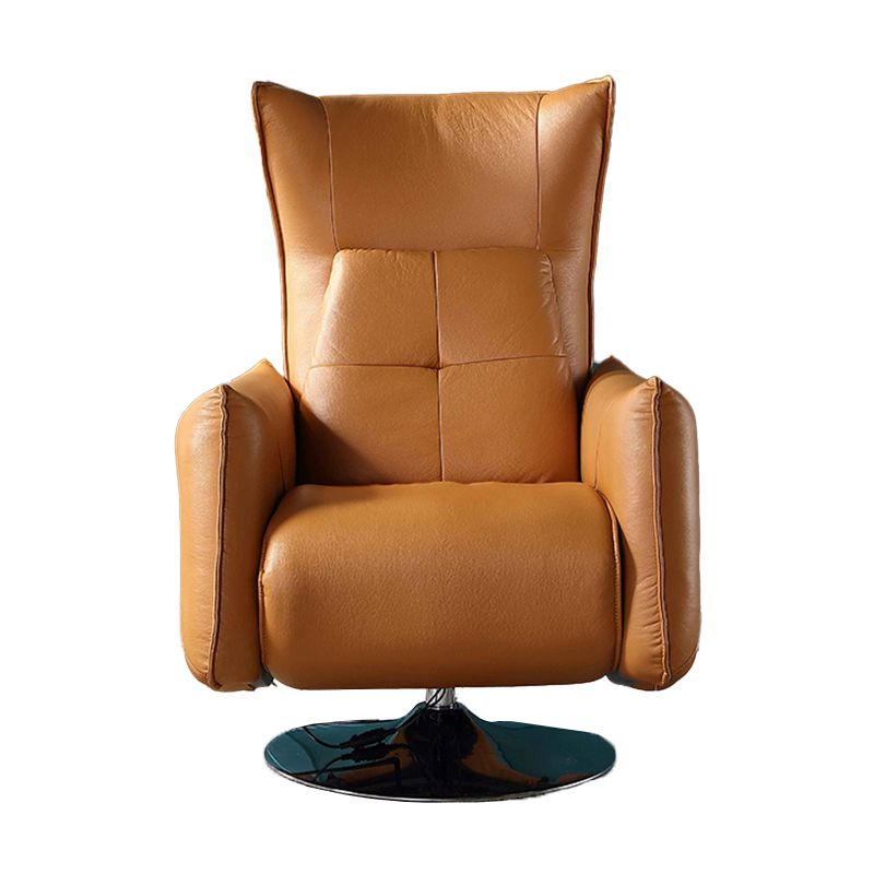 31" Wide Contemporary Wingback Recliner Genuine Leather Wing Chair Recliner