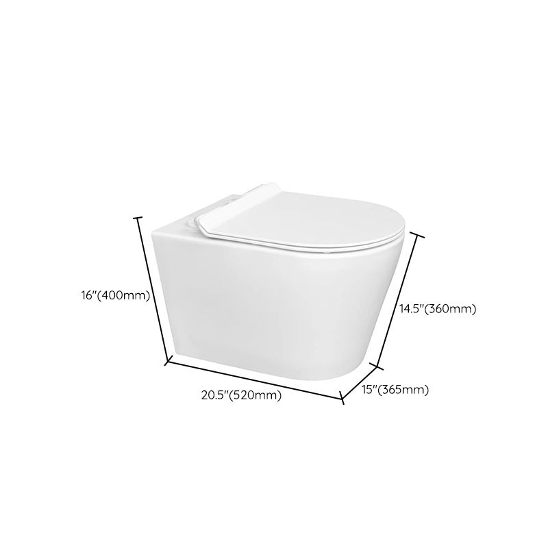 Contemporary Flush Toilet One Piece Wall Mount Porcelain Urine Toilet