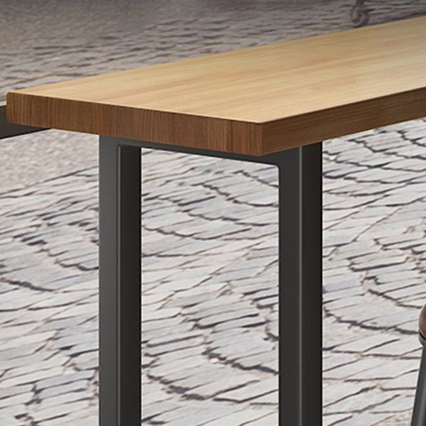 Modern 1/7 Pieces Bar Table Set Rectangle Pine Wood Counter Table with Stools