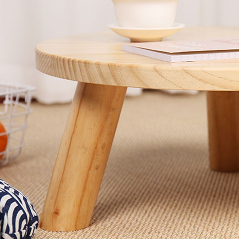 7.8'H Modern 3 Legs Wooden Base Round Coffee Table for Apartment Bedroom