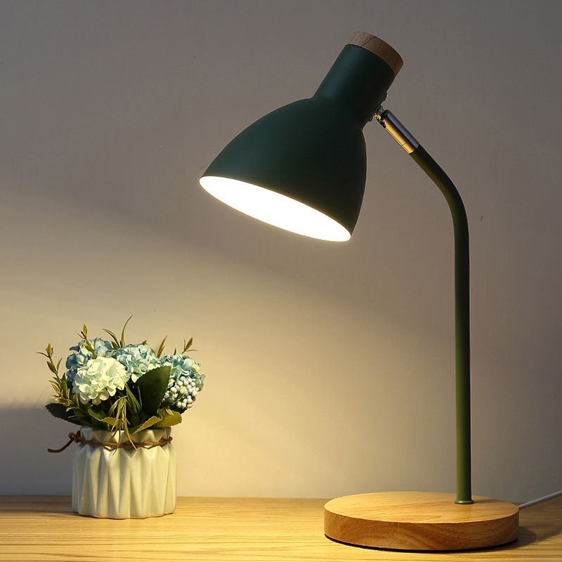 Dome Shape Table Lamp Macaron Simplicity Style Metal Bedroom Table Light for Bedroom