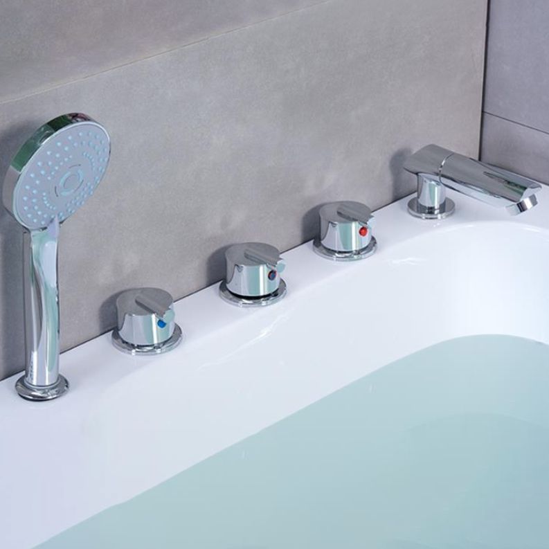 Modern 27.56-inch Wide Acrylic Tub Soaking Back to Wall Bathtub