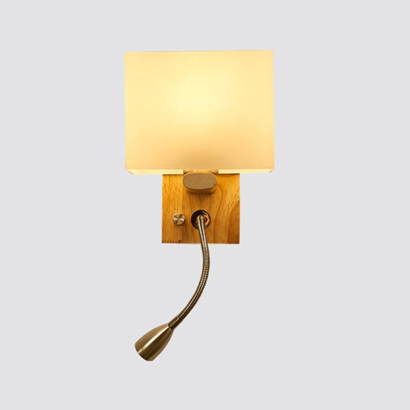 Moderna lámpara rectangular de madera Dispara de pared de pared una lámpara montada en la pared para sala de estar