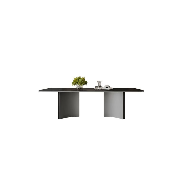 Black and Silver Dinner Room Kitchen Table Contemporary Dining Table
