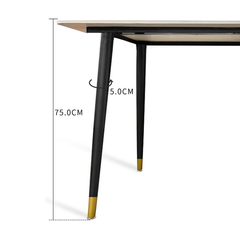 Modern 1/5/6/7 Pieces Dining Set Sintered Stone Dining Table Set with Leather Chairs