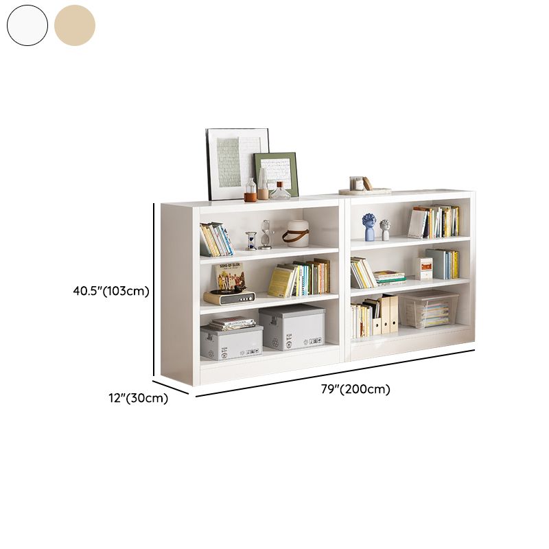 Scandinavian Shelf Manufactured Wood Standard Kids Bookcase in Natural/White