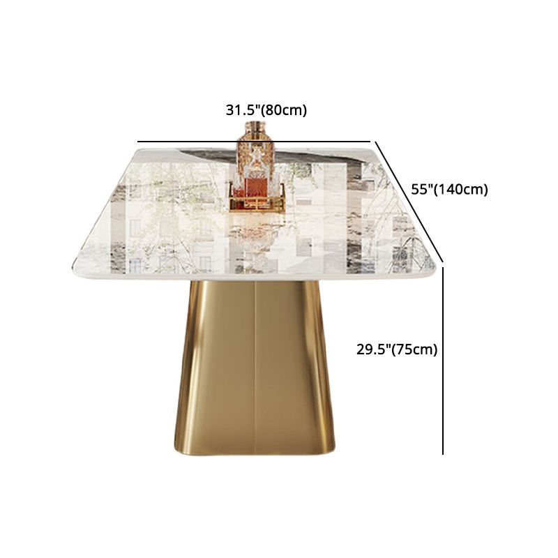 Style contemporain 1/3/4/7 Pièces Ensemble de restauration Rectangulaire Ensemble de table à manger en pierre fritté