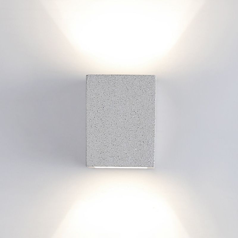 Quaderwandleuchte moderne 1-Licht-Wandlampe mit Zementschatten für Gang