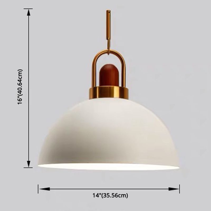 1-Lichtschüssel-Anhängerlampe Nordic Macarons Style Metal Restaurant Hanging Lampe